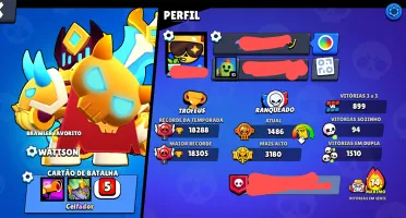Conta brawl stars 6 lendários passe plus e passe do Bob espo