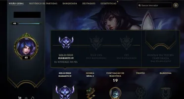Conta League Of Legends Rank Platina 1