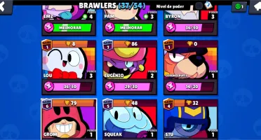 Brawl Stars com Lendária + Clash Royale com 16 lendárias
