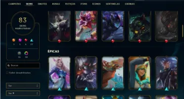 Conta Platina 4 com 94 Champs e 83 Skins + 4 Vitoriosas