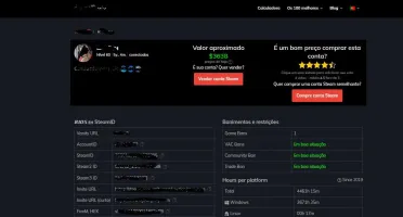 Conta Steam Nv (60), (215) Jogos, Ban Csgo, Jogos Premium