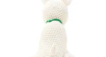 Cachorro Bacon Bull Terrier em amigurumi