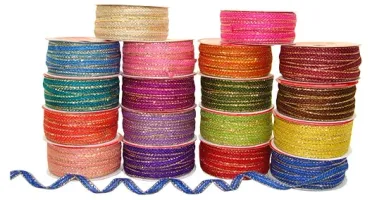 Fita de Juta 3210 Borda Ouro 10 mm - Rolo 10 Metros