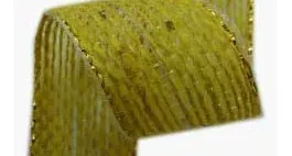 Fita de Juta 3210 Borda Ouro 10 mm - Rolo 10 Metros