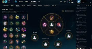 Conta GOLD IV LOL League of Legends, 95 Campeões, 93 skins