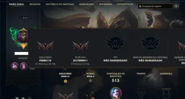 Ferro 4 com TODOS os champs e 239 Skins ( Mais de 50 Jogos )