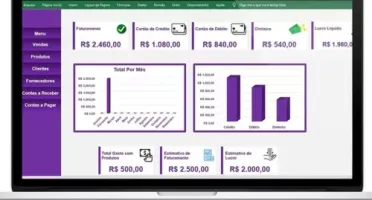 Planilha Controle Financeiro E Cadastro De Clientes E Vendas