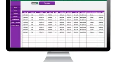 Planilha Controle Financeiro E Cadastro De Clientes E Vendas