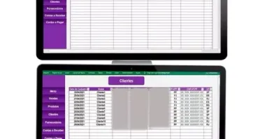 Planilha Controle Financeiro E Cadastro De Clientes E Vendas