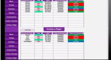 Planilha Controle Financeiro E Cadastro De Clientes E Vendas