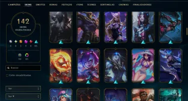 Unranked com TODOS os Champs e 142 Skins ( ADC / MID )