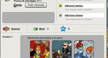 Conta habbo com personagens de 2006, 2008 e 2011
