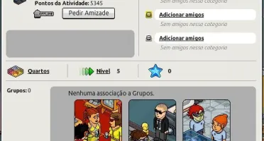 Conta habbo com personagens de 2006, 2008 e 2011
