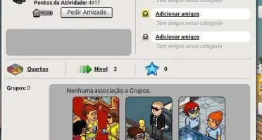 Conta habbo com personagens de 2006, 2008 e 2011