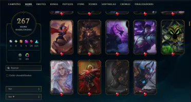 Ouro 2 com TODOS os Champs e 267 Skins +3 Prestigios