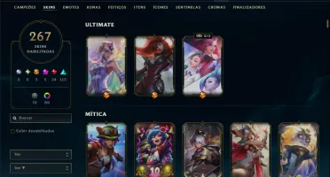 Ouro 2 com TODOS os Champs e 267 Skins +3 Prestigios