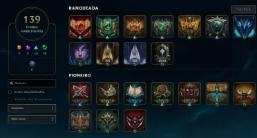 CONTA DESDE A S4 PLATINA IV, TODOS OS CAMPEÕES, 83 SKINS