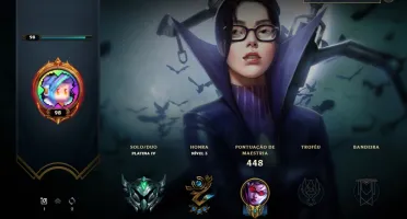 CONTA DESDE A S4 PLATINA IV, TODOS OS CAMPEÕES, 83 SKINS