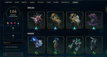 Conta prata 2 com TODOS os champs e 192 Skins + 106 Cromas