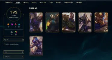 Conta prata 2 com TODOS os champs e 192 Skins + 106 Cromas