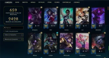 Conta prata 2 com TODOS os champs e 192 Skins + 106 Cromas