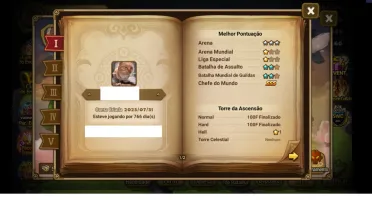 Conta Summoners war Ragdoll e Nina Light Collab e Gojo dark