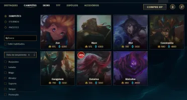 vendendo contas lol, não jogo mais