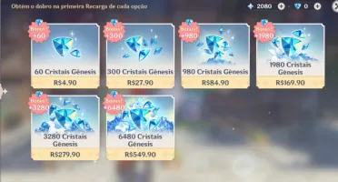 Genshin impact America Conta F2P com 121 tiros + 4 5*