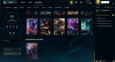Conta League of Legends Ouro 1 46 Skins