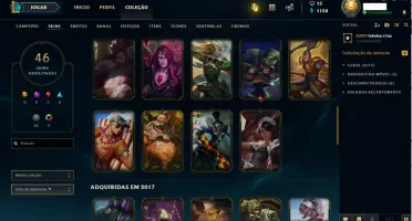 Conta League of Legends Ouro 1 46 Skins