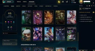 Conta League of Legends Ouro 1 46 Skins