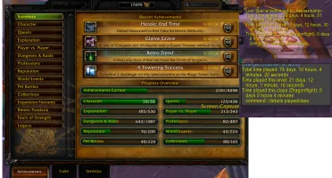 Conta PVP GLAD + muitos chares +The War Within comprado