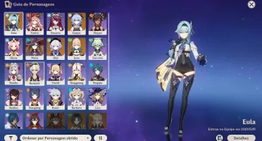 Conta com Ganyu, eula, mona, qiqi, jean !!!