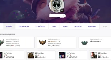 LOL > Conta Prata 3 90+champs 30+skin com lendárias barato