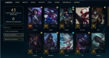 Conta diamante 3 com 31 Champs e 7 Skins ( 48 PDL )