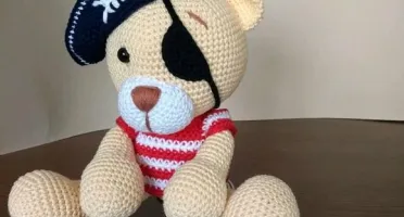 Urso Pirata da Artesanato Flor de Lis