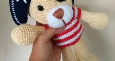 Urso Pirata da Artesanato Flor de Lis