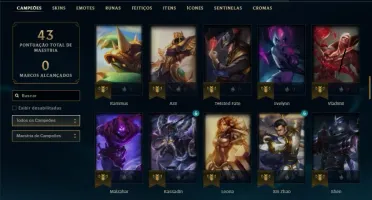 Conta unranked com Rammus rei e Kayle juiza