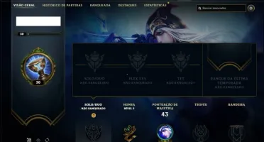 Conta unranked com Rammus rei e Kayle juiza
