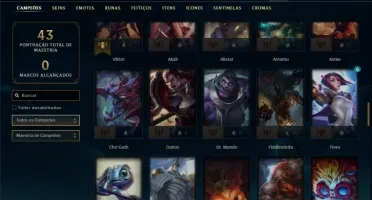 Conta unranked com Rammus rei e Kayle juiza