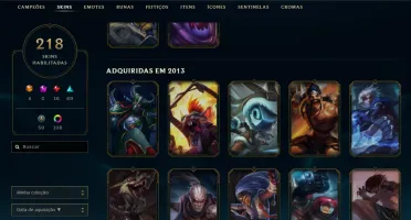 conta league of legends D3 2013 peak elo 665lp(2022)
