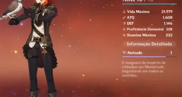 Genshin AR 53 Andarilho(C1) Diluc e mais