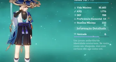 Genshin AR 53 Andarilho(C1) Diluc e mais