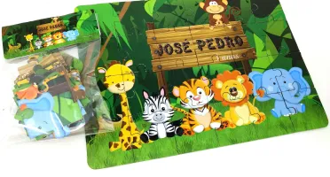 Quebra-cabeça Safari Personalizado 28 x 19 cm