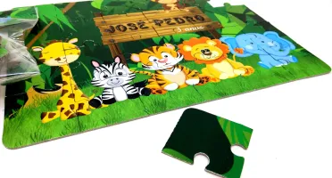 Quebra-cabeça Safari Personalizado 28 x 19 cm