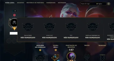 Unranked com 40 Champs e 15 Skins