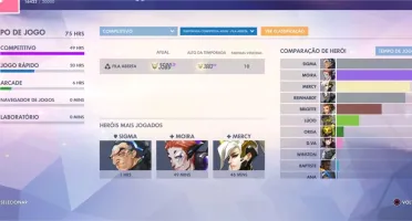 Conta Overwatch Mestre/Diamante Ps4