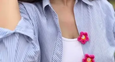Kit de 30 Flores de Crochê para Aplique com Elástico