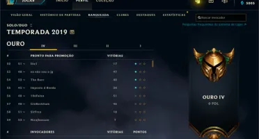 Conta Ouro IV, 34 champ e 4 skins
