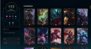 Conta League Of Legends Esmeralda 3, LVL 358 e 152 SKINS